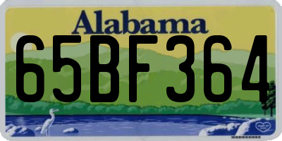 AL license plate 65BF364