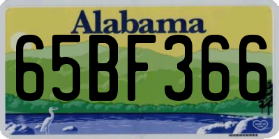 AL license plate 65BF366