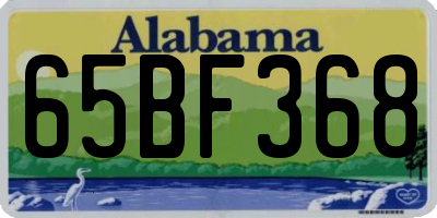 AL license plate 65BF368
