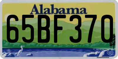 AL license plate 65BF370
