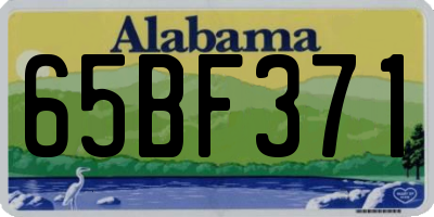 AL license plate 65BF371