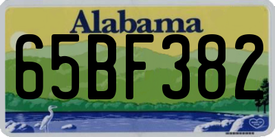 AL license plate 65BF382