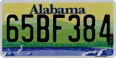 AL license plate 65BF384