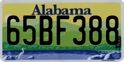 AL license plate 65BF388