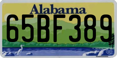 AL license plate 65BF389