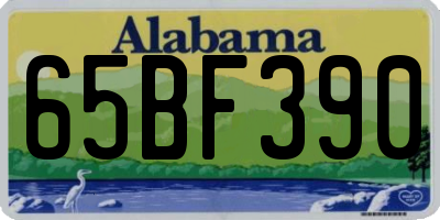 AL license plate 65BF390