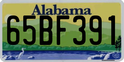 AL license plate 65BF391