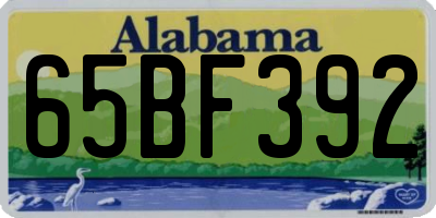 AL license plate 65BF392