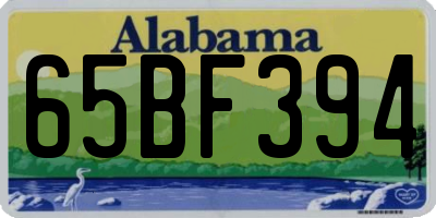 AL license plate 65BF394