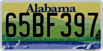 AL license plate 65BF397