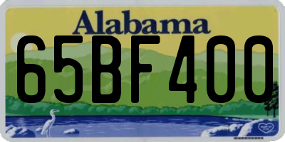 AL license plate 65BF400