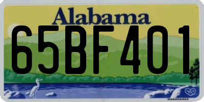 AL license plate 65BF401