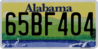 AL license plate 65BF404