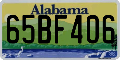 AL license plate 65BF406