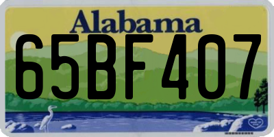 AL license plate 65BF407