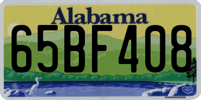 AL license plate 65BF408