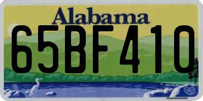 AL license plate 65BF410