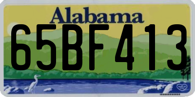 AL license plate 65BF413
