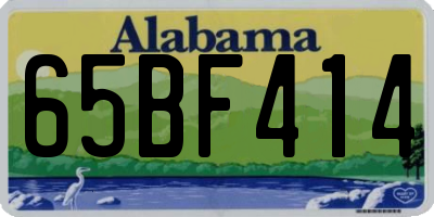 AL license plate 65BF414