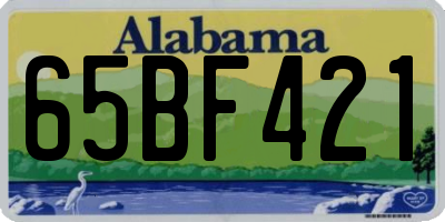 AL license plate 65BF421