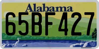 AL license plate 65BF427