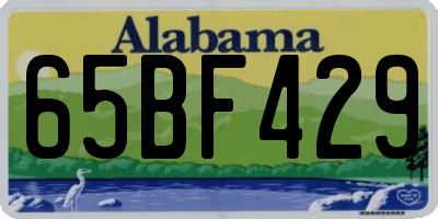 AL license plate 65BF429