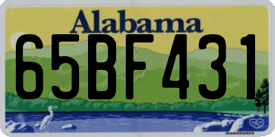 AL license plate 65BF431