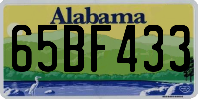 AL license plate 65BF433