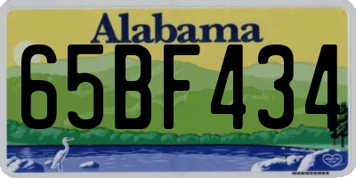 AL license plate 65BF434