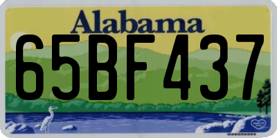 AL license plate 65BF437