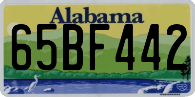 AL license plate 65BF442