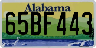 AL license plate 65BF443