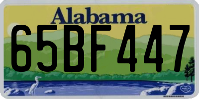 AL license plate 65BF447
