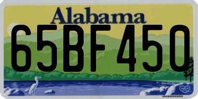 AL license plate 65BF450
