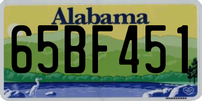 AL license plate 65BF451
