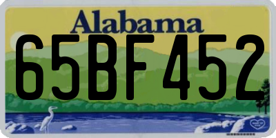 AL license plate 65BF452
