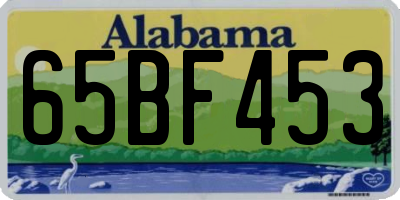 AL license plate 65BF453