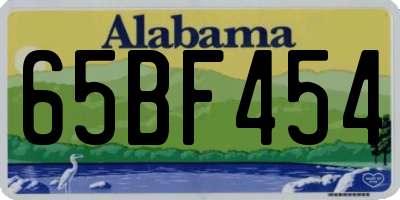 AL license plate 65BF454