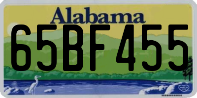 AL license plate 65BF455