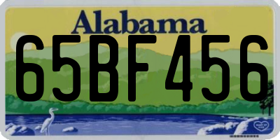 AL license plate 65BF456