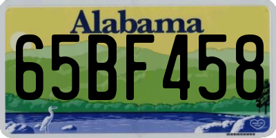 AL license plate 65BF458