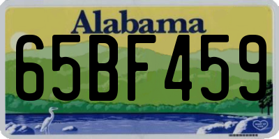 AL license plate 65BF459