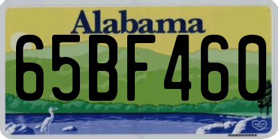 AL license plate 65BF460