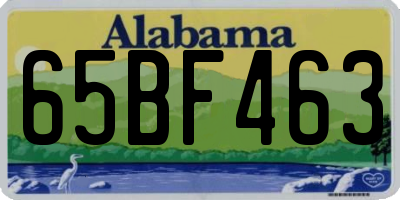 AL license plate 65BF463