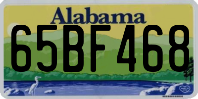 AL license plate 65BF468