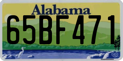 AL license plate 65BF471