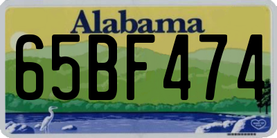AL license plate 65BF474