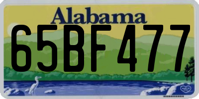 AL license plate 65BF477