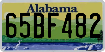 AL license plate 65BF482