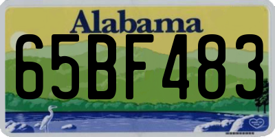 AL license plate 65BF483